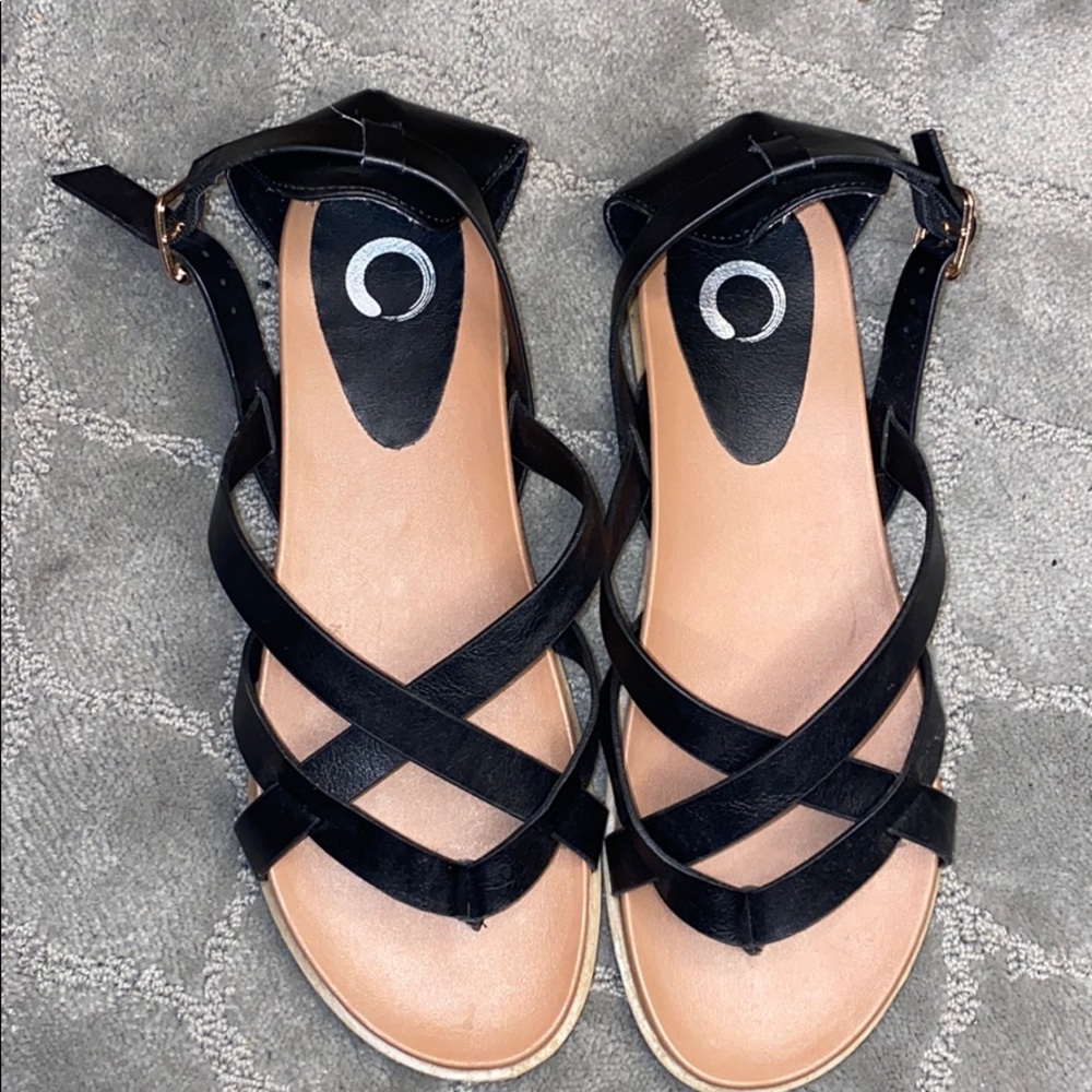 Black and brown sandals, Never been worn.